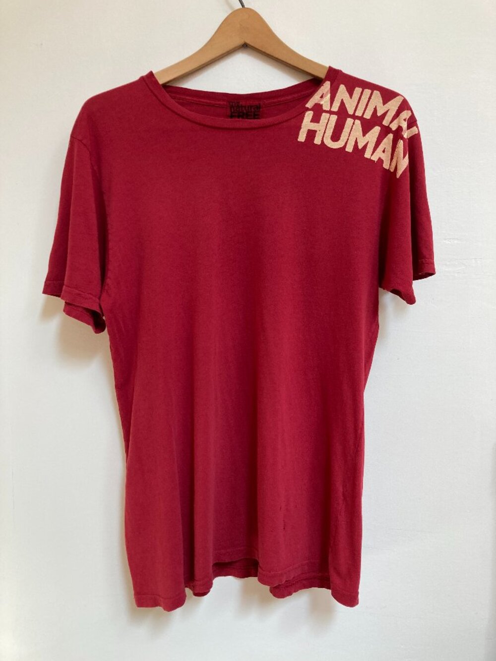 (RARE) FREECITY "Human Animal" Unisex Event Tee, Red, Short Sleeve, Large